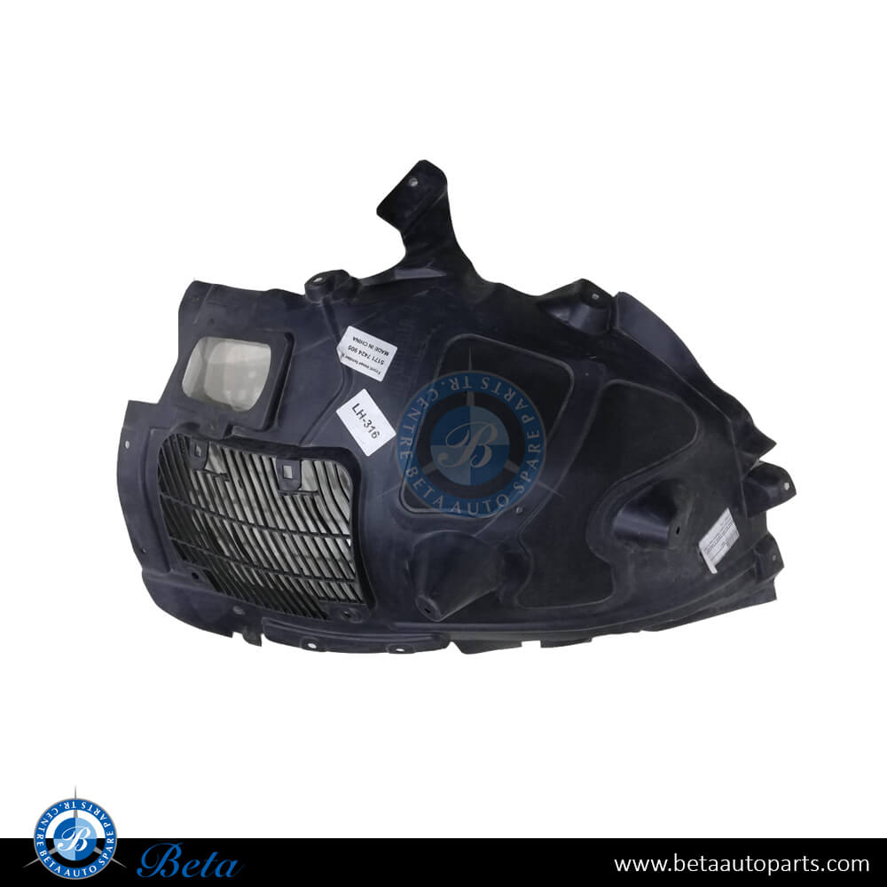 Left Side Front Wheel Fender Liner Front Half - Injection for BMW X5 G05 2019-Up models, Part Number 51717424905 Left Side Front Wheel Fender Liner Front Half - Injection for BMW X5 G05 2019-Up models, Part Number 51717424905